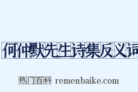 何仲默先生诗集反义词是什么意思的图片